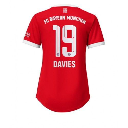 Dres Bayern Munich Alphonso Davies #19 Domaci za Žensko 2022-23 Kratak Rukav